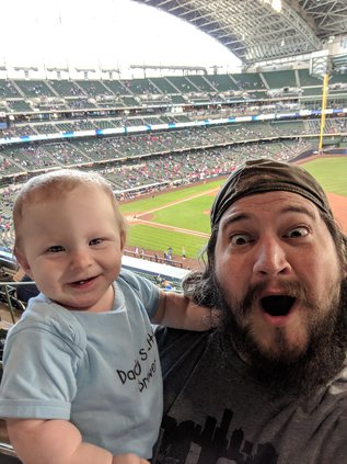 Vivian Krebs first baseball game
